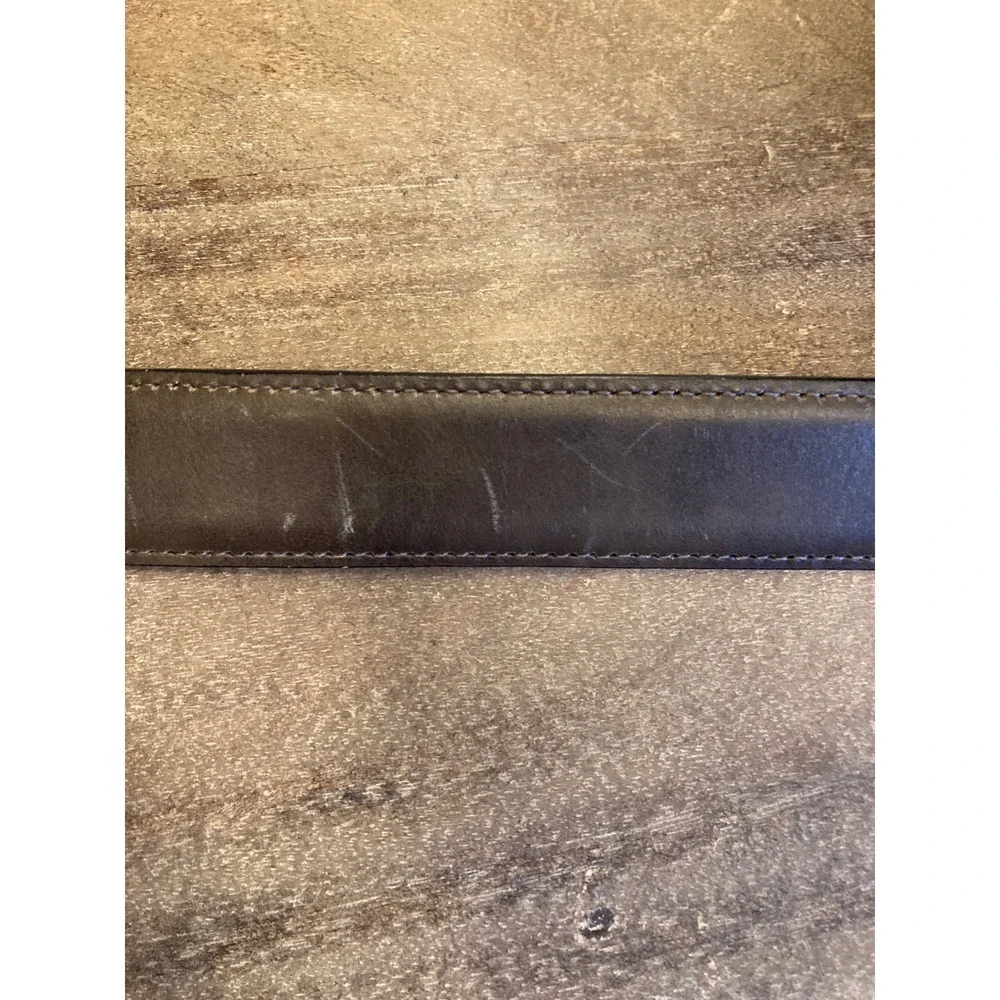 Allen Edmonds Mens Dark Brown Italian Calfskin Leather Dress Belt 42 1017690